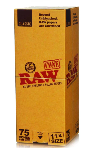 RAW CLASSIC 1-1/4 CONE 75CT