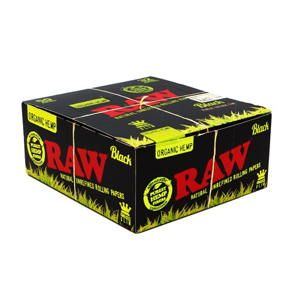 RAW KINGSIZE SLIM 50 PACKS – ORGANIC BLACK
