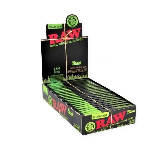 RAW 1-1/4 SIZE 24CT – ORGANIC BLACK